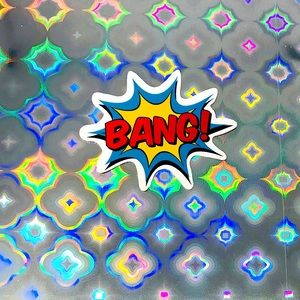 BANG Action Bubble Comic Book Vibes Contrast Sticker